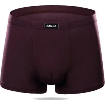 Boxerky Pánské bambusové boxerky vínová S