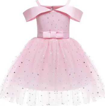 Dívčí šaty Dívčí plesové šaty N164 růžová 7