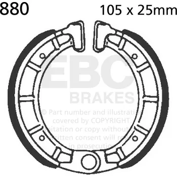 Brzda pro motocykl Sada brzdových čelistí EBC 880 880