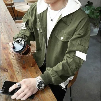 Pánská větrovka Pánská džínová bunda s kapucí A1926 XXL 6