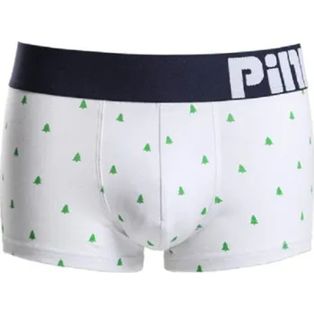 Pánské spodní prádlo Pánské boxerky s potiskem stromů bílá M