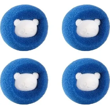 Prací koule Odstraňovač chlupů do pračky 4 ks modrá