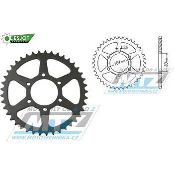 Rozeta ocelová (převodník) 0501-34zubů ESJOT 50-30005-34 - Kawasaki GPZ750 + GPZ750 Unitrack + GPZ1100 + KZ650 (USA) + KZ700 (USA) + KZ750 (USA) + KZ1000 (USA) + KZ1100 (USA) + Z650 + Z750 + Z1000 + Z 95-0501-34-ES