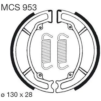 Motodíl Brzdové čelisti LUCAS MCS 953 YAMAHA XVS 250 Drag Star 2001-2004
