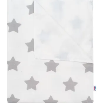 Přebalovací podložka Nepromokavá podložka flanelová/PVC - HVĚZDY šedé na bílém - 57x47cm