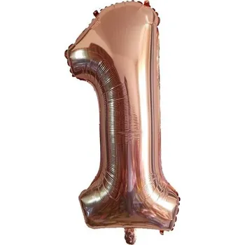 Balónek Narozeninový růžově zlatý balónek s číslem 40 cm 1