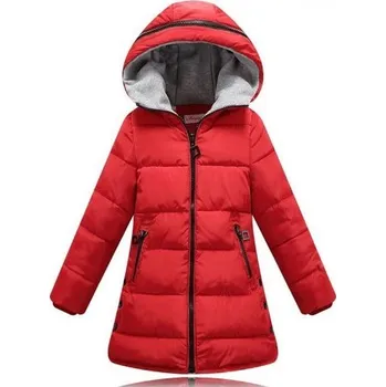 Dívčí bunda Dívčí dlouhá zimní bunda Anna J1885 červená 10