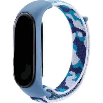 Příslušenství k chytrým hodinkám Maskáčový řemínek pro Xiaomi Mi Band 5 / 6 světle modrá