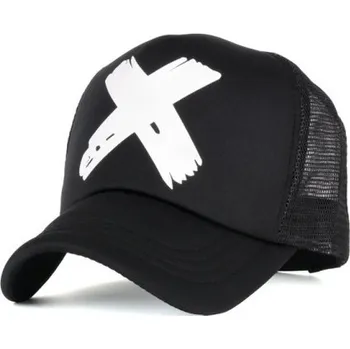 Kšiltovka Pánská trucker kšiltovka s křížkem bílá