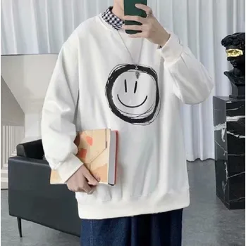 Pánská mikina Pánská mikina se smajlíkem A2518 bílá 3XL