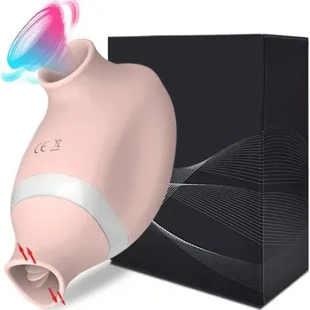 Vibrátor Silikonový dámský womanizér 8,5 x 4 cm, USB nabíjení, 10 módů stimulace, diskrétní balení růžová