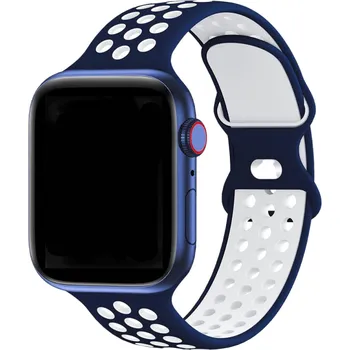 Příslušenství k chytrým hodinkám Silikonový řemínek pro Apple Watch 38 mm / 40 mm / 41 mm M-L tmavě modrá