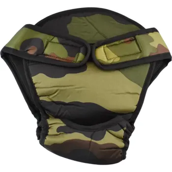 Obleček pro psa Hárací kalhotky pro psy Velikost M Obvod hrudníku 45-55 cm Ochranné kalhotky Nastavitelný pas Pratelné Hygienické kalhotky pro feny zelená