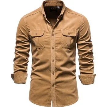 Pánská košile Pánská košile F417 hnědá M