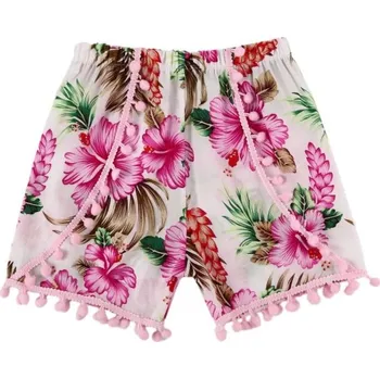 Dívčí šortky s třásněmi J1286 růžová 2