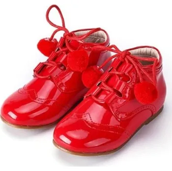 Dívčí baleríny Dívčí lakované boty červená 19