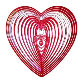 Zahradní dekorace Závěsná dekorace srdce červená