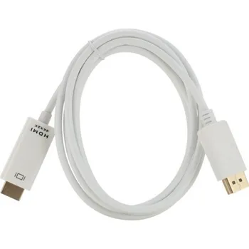 Video kabel DisplayPort na HDMI propojovací kabel M/M 1,8 m bílá