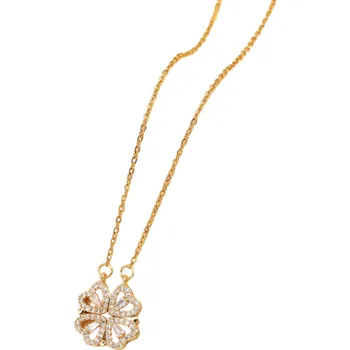 Náhrdelník Dárková krabička s řetízkem zlatá