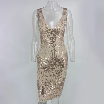 Dámské oblečení Pouzdrové šaty na ramínka A1 zlatá M