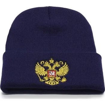 Čepice Pánská zimní čepice s erbem J2647 modrá