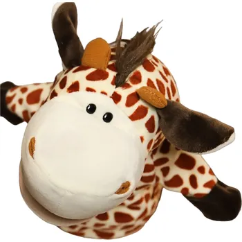 plyšák Plyšový maňásek žirafa červená