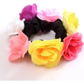 Květinová gumička do vlasů 8