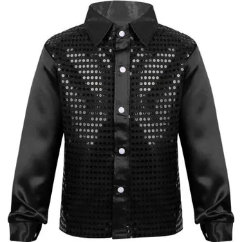 Chlapecká košile Chlapecká košile s flitry L1817 černá 10