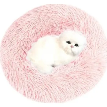 Pelíšek pro psa Měkký pelíšek pro kočky a malé psy světle růžová 50 cm