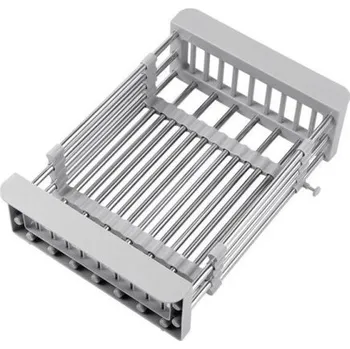 Rozkládací odkapávač 46,5 x 22,5 cm šedá