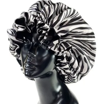 Sprchovací čepice Dámská saténová čepice na spaní 5