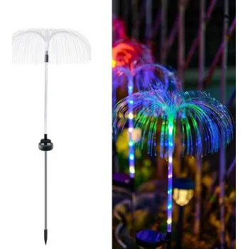 Vánoční dekorace LED solární lampa medúza Vodotěsné zahradní osvětlení IP65 Dekorace trávníku Venkovní osvětlení ve tvaru medúzy Solární světlo připomínající palmu 81 x 35 cm vícebarevná