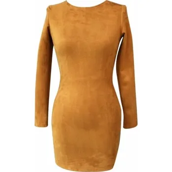 Dámské šaty Podzimní krátké šaty hnědá L