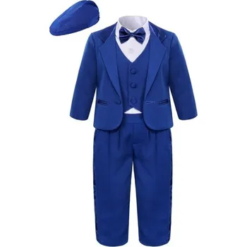 Chlapecký oblek s čepicí B1378 modrá 9-12 měsíců