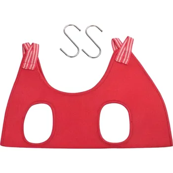 Kosmetika pro kočku Závěsný postroj na koupání pro kočky červená XS