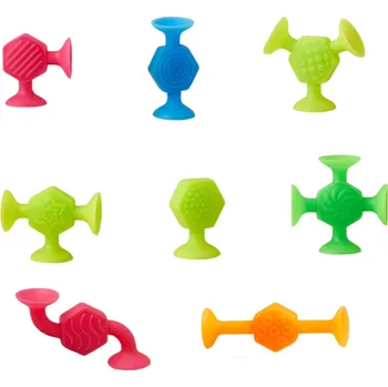 ostatní stavebnice Dětská stavebnice s přísavkami 25 ks Barevné gumové dílky 1,5 x 2 cm Hračka do vany i na cesty Kreativní stavebnice s přísavnými spojkami