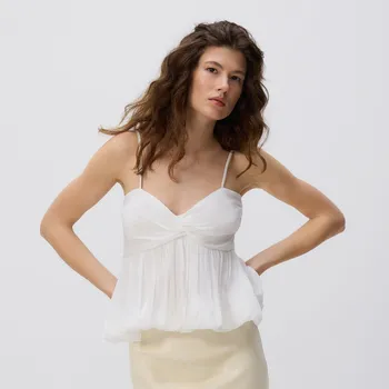 Dámské oblečení Reserved - Halenka bez rukávů - bílá - 583FB-00X - 583FB-00X-L