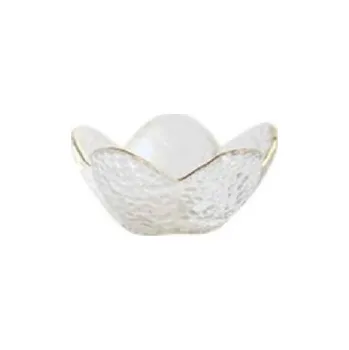 Skleněná miska tvar květu bílá