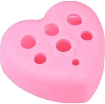 Kosmetický štětec Silikonové srdíčko na čištění štětců 2