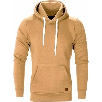 Pánská mikina Pánská mikina s kapsou světle hnědá XS