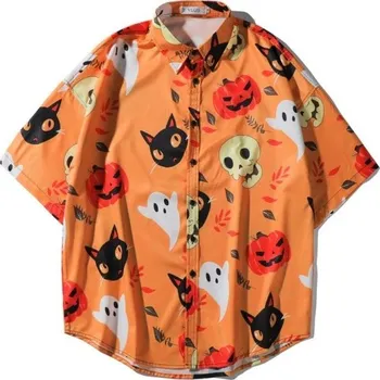 Dámská košile Košile Halloween oranžová M