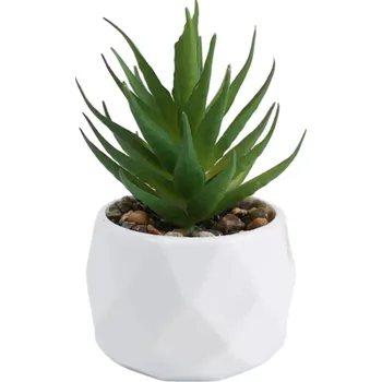 umělá květina Umělý zelený kaktus v plastovém květináči Sukulentní umělé květiny Dekorace do bytu Realistické plastové sukulenty Umělé rostliny