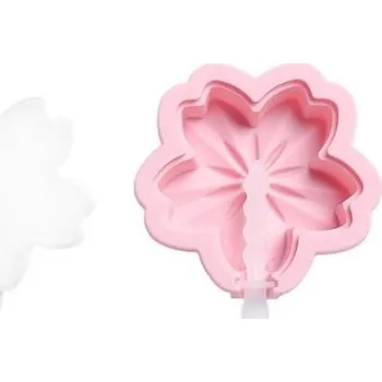Nádoba na led Forma na nanuk ve tvaru květiny růžová