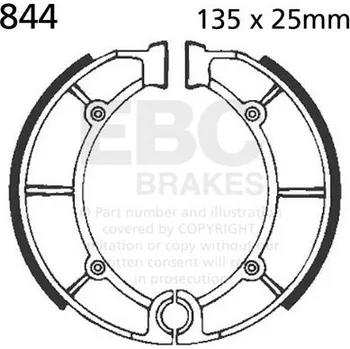 Brzda pro motocykl Sada brzdových čelistí EBC 844 844