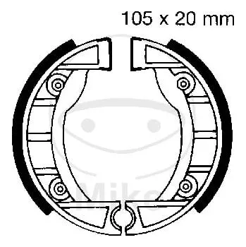 Motodíl Sada brzdových čelistí EBC 909 včetně pružin PIAGGIO/VESPA Bravo 50 1987-1997
