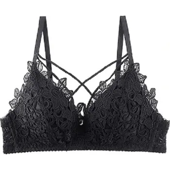 Podprsenka Krajková podprsenka se šňůrkami černá 80B