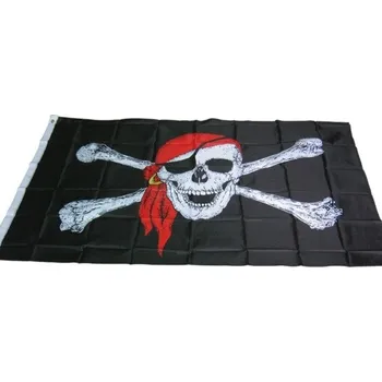 Vlajka Pirátská vlajka 60 x 90 cm