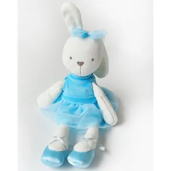 plyšák Plyšový králík baletka 42 cm světle modrá