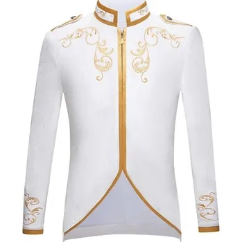 Pánské sako na zip bílá XL