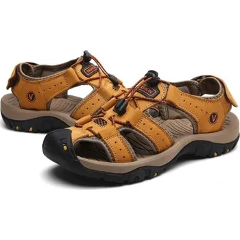 Pánské sandále Pánské moderní sandály J2142 světle hnědá 41